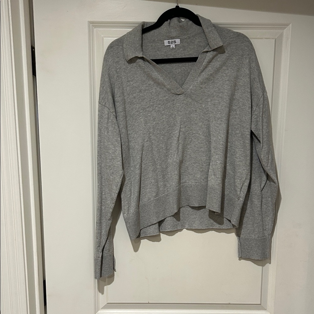 525 America Heather Gray Knit Sweater
